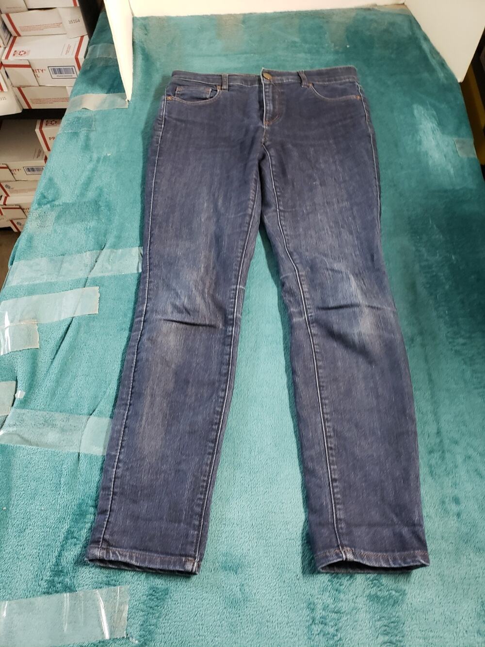 Loft Jeans Size 2 Petite Womens Blue Pants Denim Mid Rise Modern Skinny Ankle